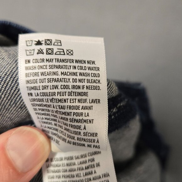 American Eagle Womens Denim Button-Up Tank Top With Crossback Straps Size M - Picture 10 of 10